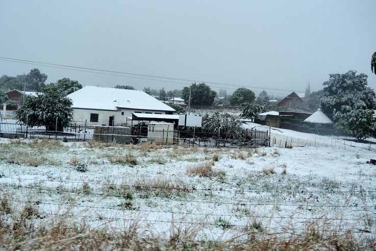 Neige dans le Drakensberg
Altitude : 1718 mètres