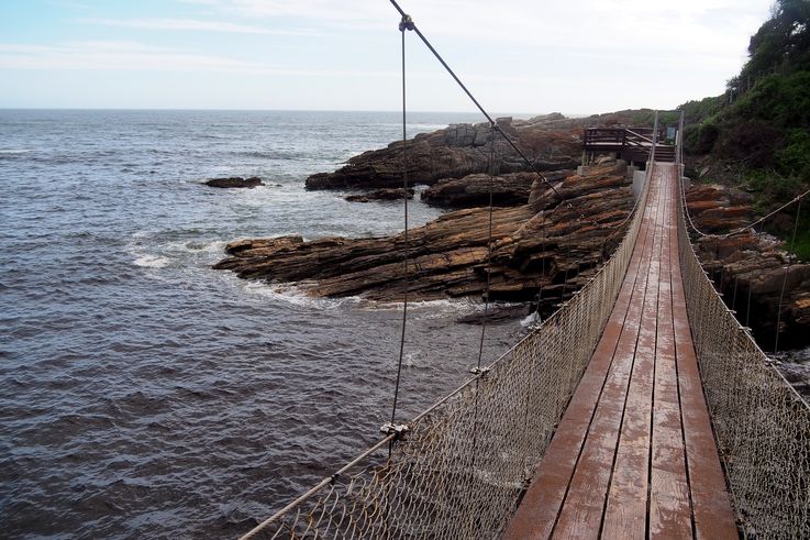 Pont suspendu dans le parc national de Tsitsikamma
Altitude : 35 mètres