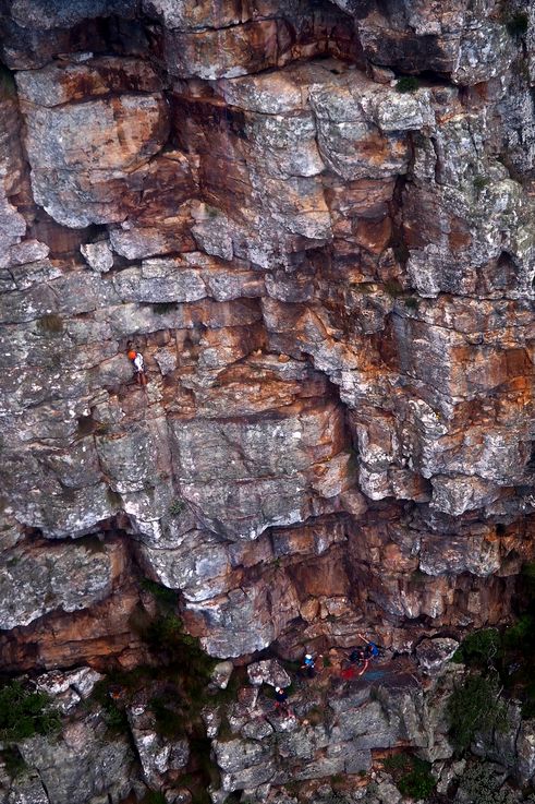 Grimpeurs des falaises du Table Mountain
Altitude : 683 mètres