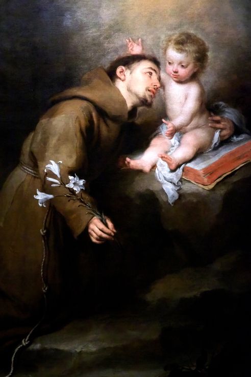 Saint Antoine de Padou et l'enfant Jésus par Murillo (Musée des beaux-arts de Séville)