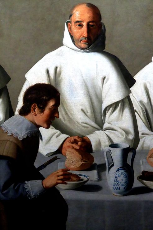 Saint Hugues au réfectoire par Francisco de Zurbarán (Musée des beaux-arts de Séville)
