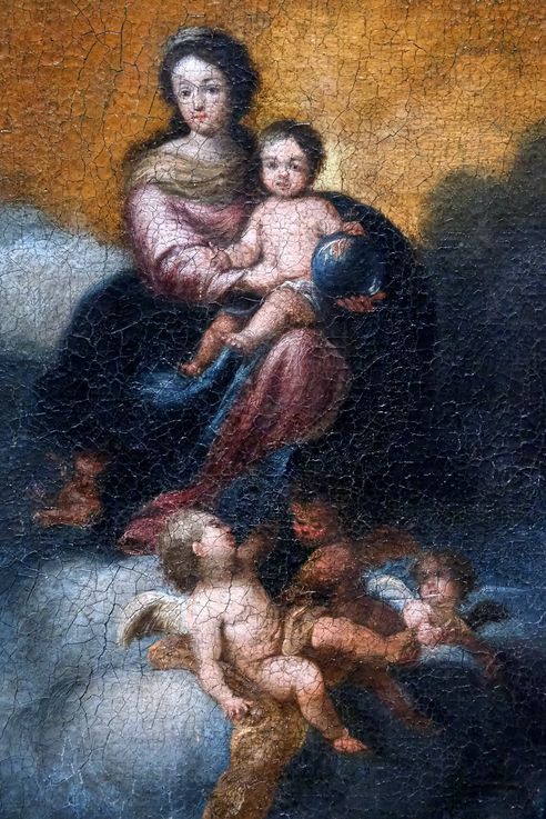 Couronne avec la Vierge et l'Enfant par Juan Jose del Carpio (Musée des beaux-arts de Séville)