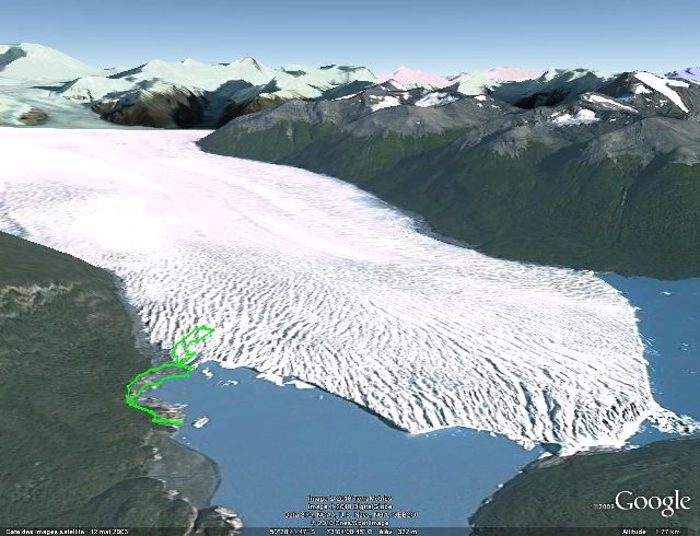 Relevés GPS sur le glacier Perito Moreno