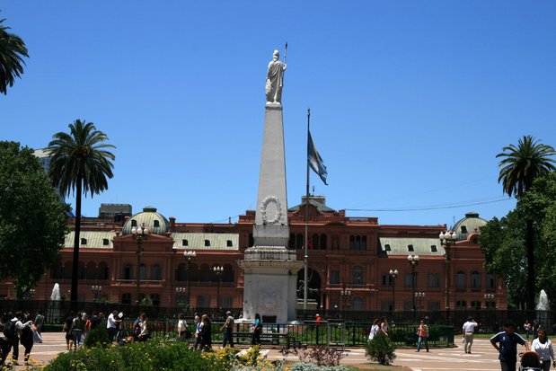 La plaza de Mayo et la Casa Rosada à Buenos Aires