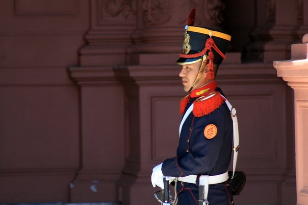 Garde de la Casa Rosada à Buenos Aires