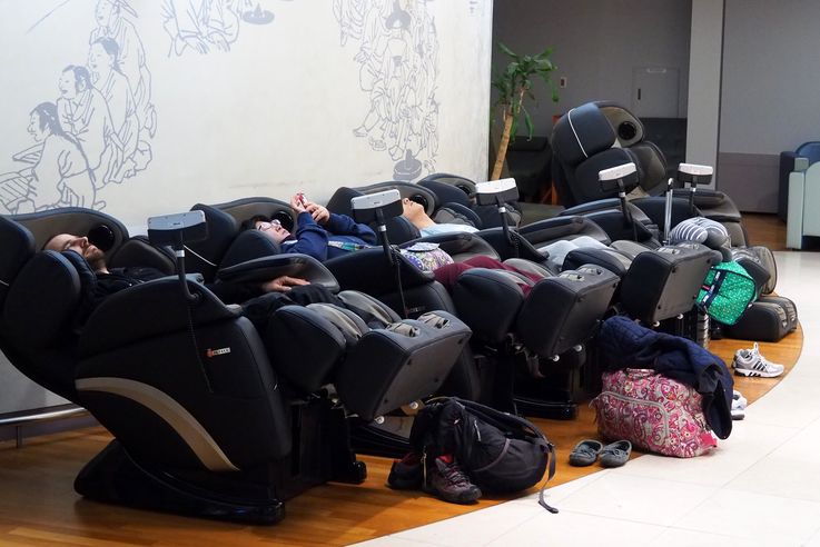 Massages dans l'aéroport de Incheon en Corée du Sud...