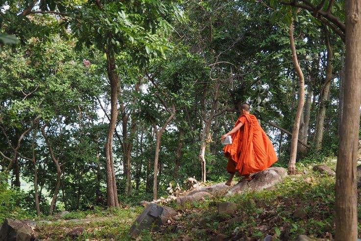 Jeune moine au temple Phnom Chisor