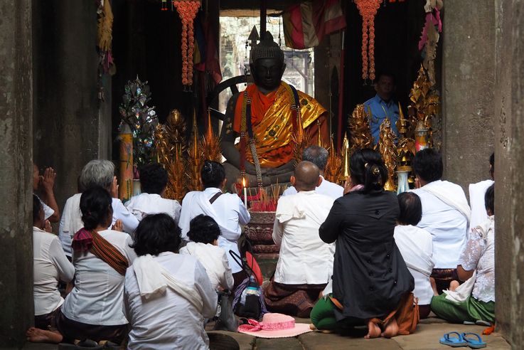 Cérémonie au temple d'Angkor Banteay Kde