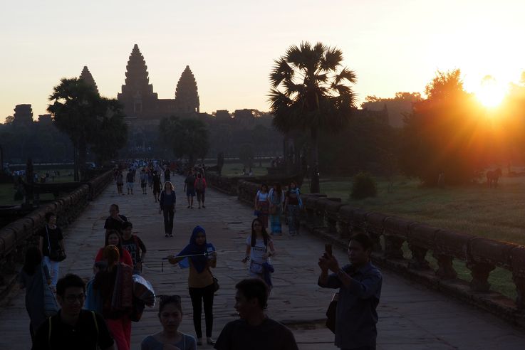 Lever de Soleil sur le temple d'Angkor Wat