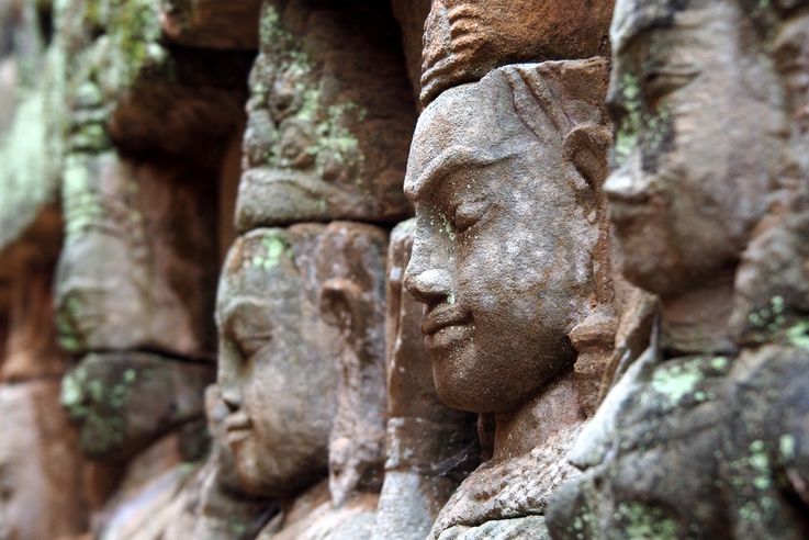 Le temple d'Angkor, la terrasse du Roi lépreux