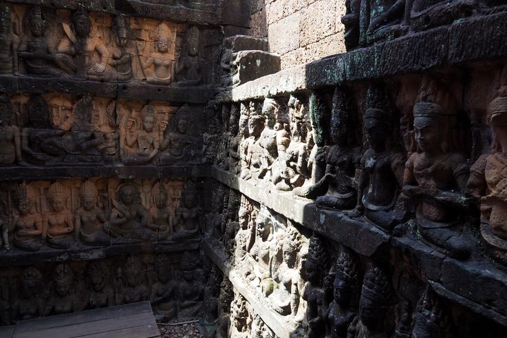 Le temple d'Angkor, la terrasse du Roi lépreux