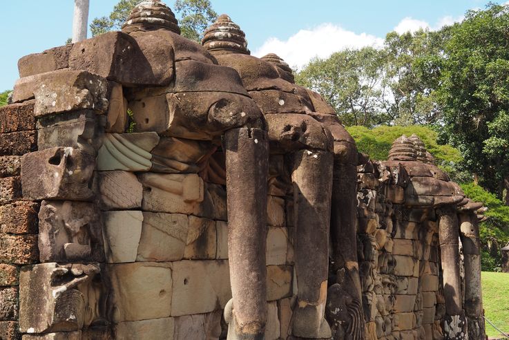 Le temple d'Angkor, la terrasse des éléphants