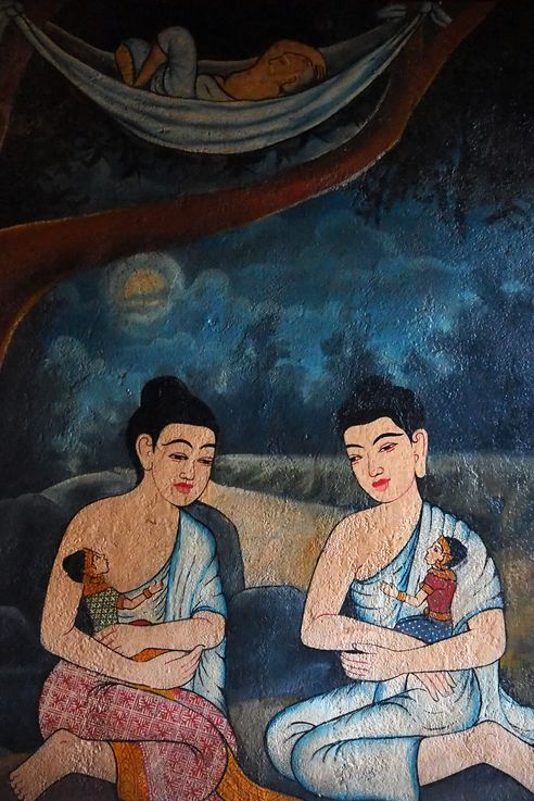 Peinture murale de Preah Vesandor (pagode de Wat Phnom de Phnom Penh)