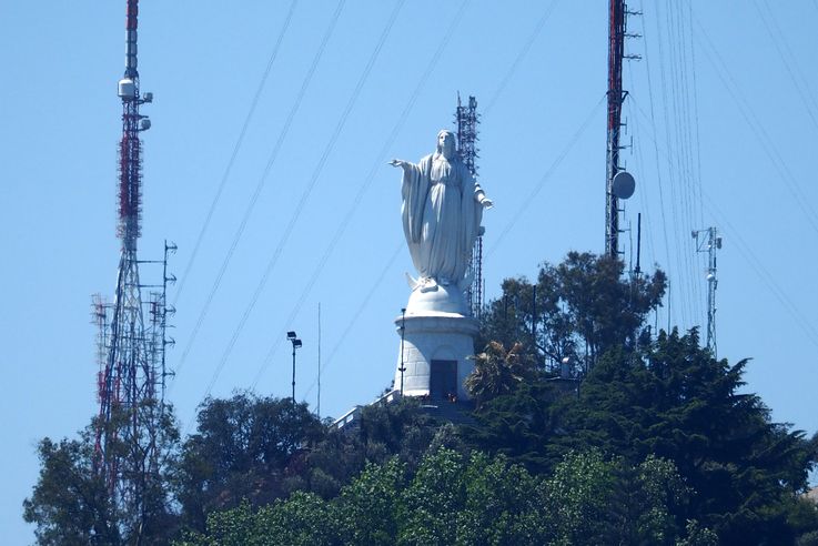 Le cerro San Cristobal à Santiago