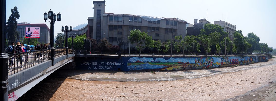 Le fleuve Mapocho à Santiago