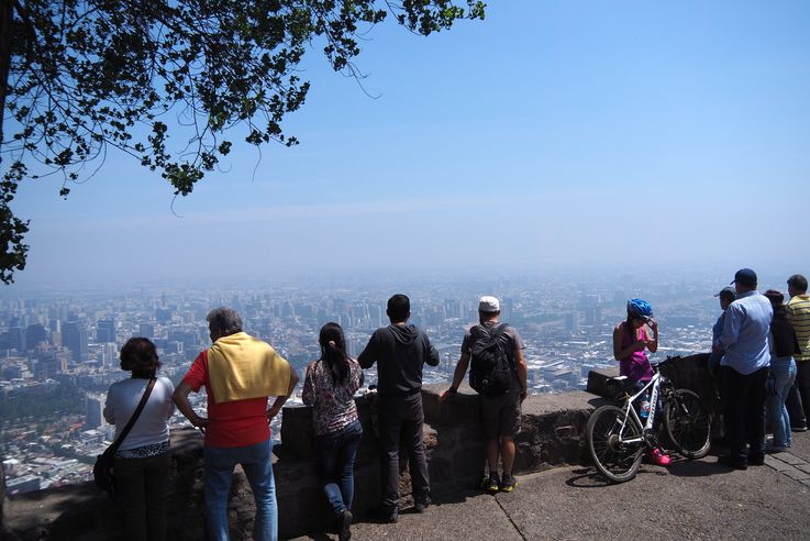 Le cerro San Cristobal à Santiago