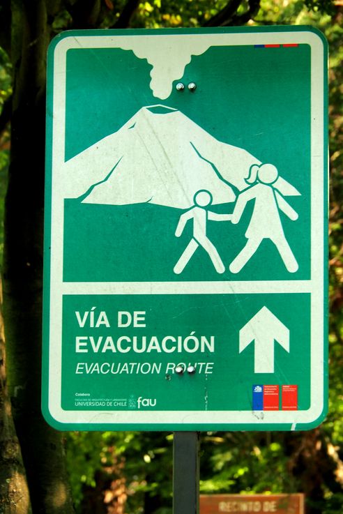 Pancarte Via de evacuacion