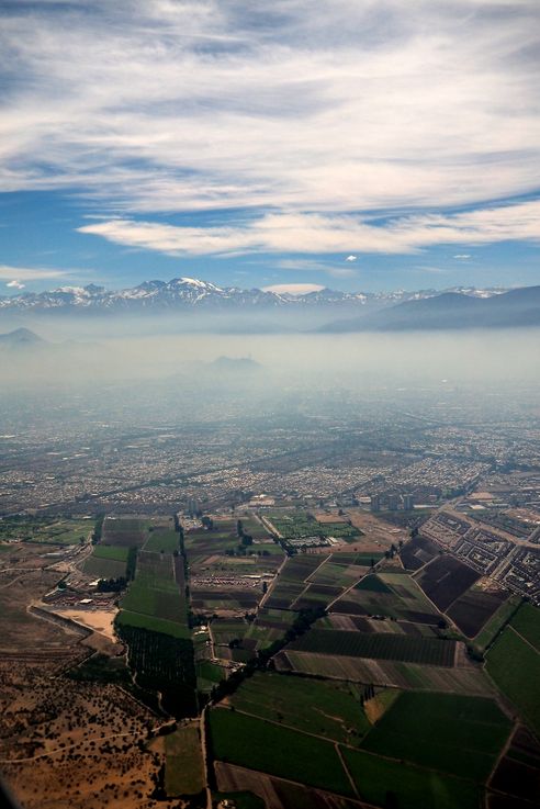 Santiago vu d'avion