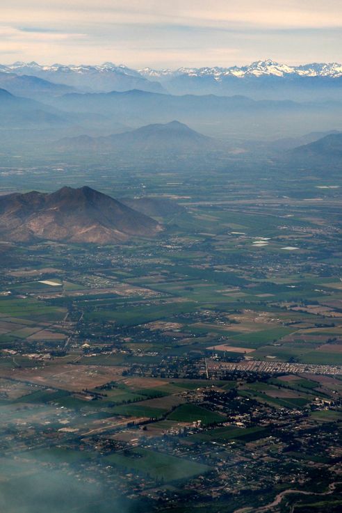 Santiago vu d'avion