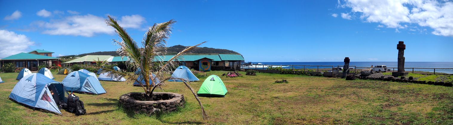 Le camping Mihinoa sur l'île de Pâques