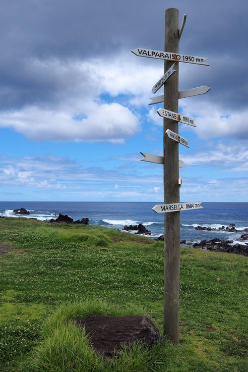 Distances de l'île de Pâques aux continents...