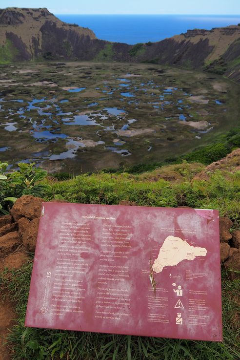 Le volcan Rano Kau - l'île de Pâques