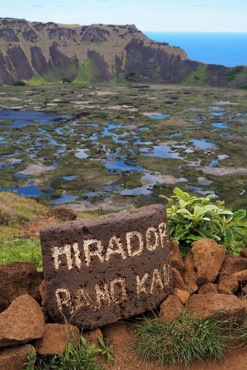 Le volcan Rano Kau - l'île de Pâques