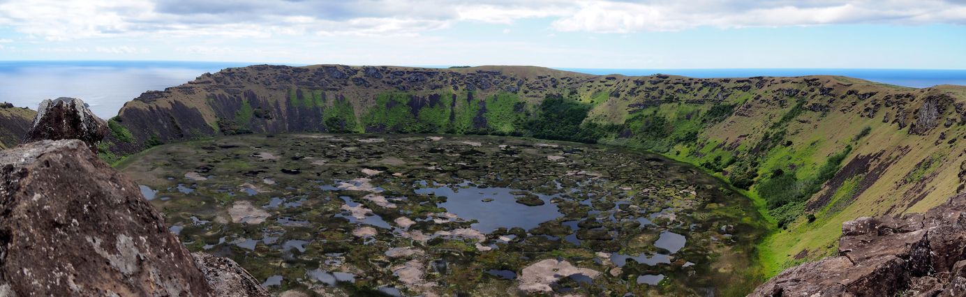 Le volcan Rano Kau - l'île de Pâques