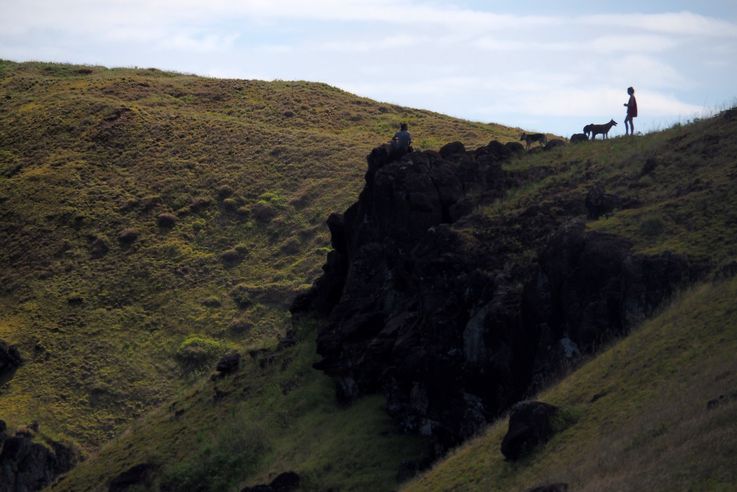 Le volcan Rano Kau - l'île de Pâques