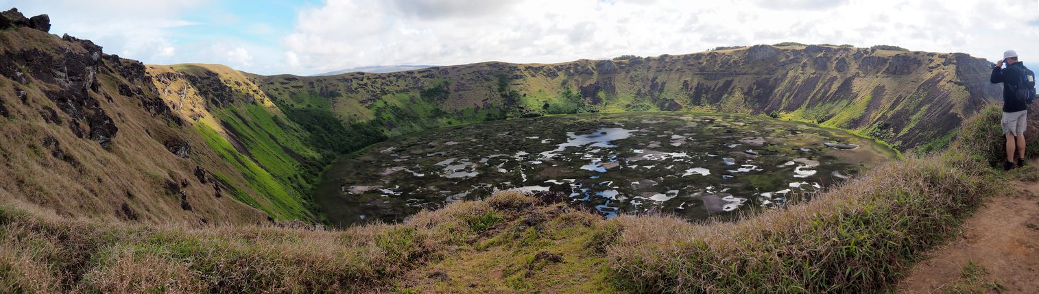 Le volcan Rano Kau - l'île de Pâques