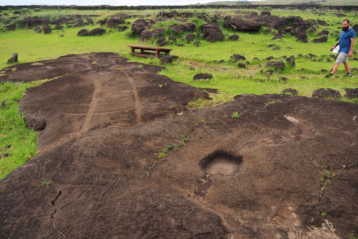 Les pétroglyphes Papa Vaka - l'île de Pâques