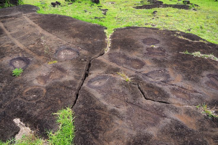 Les pétroglyphes Papa Vaka - l'île de Pâques