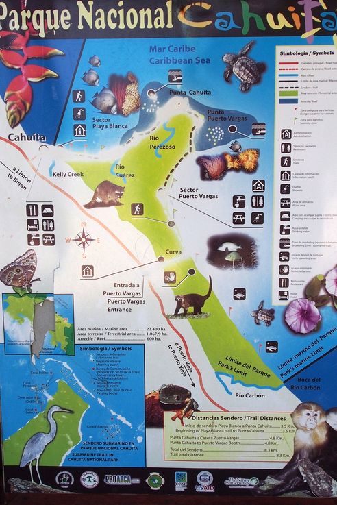 Plan du parc de Cahuita