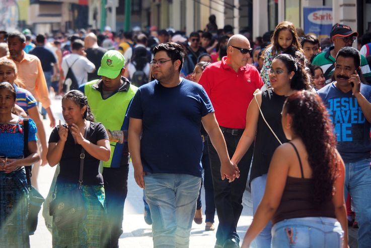 Les piétons de Guatemala City
Altitude : 1500 mètres