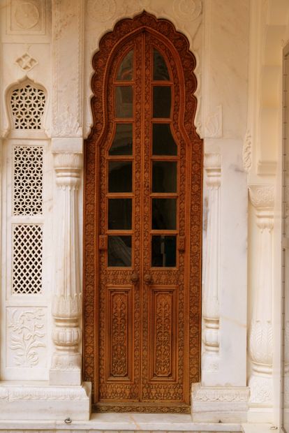 Porte en bois du fort de Junagarh