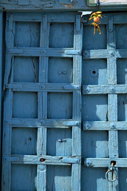 Porte bleue à Jaisalmer