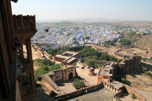 La ville bleue depuis la forteresse de Mehrangarh