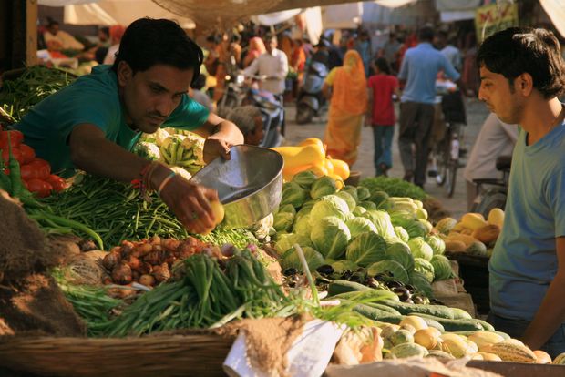 Dans la vieille ville de Jodhpur au Sardar bazar