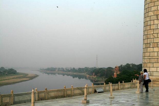 Le fleuve Yamuna au Taj Mahal
