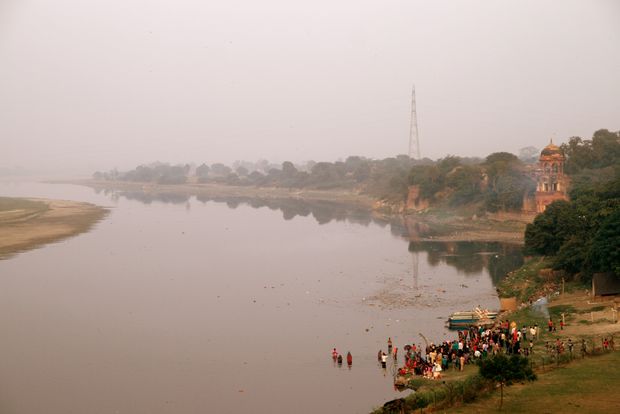 Le fleuve Yamuna vu depuis le Taj Mahal