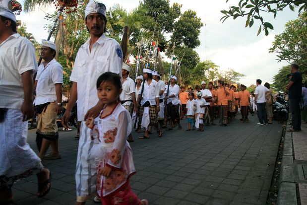 Cérémonie à Ubud. Bali.