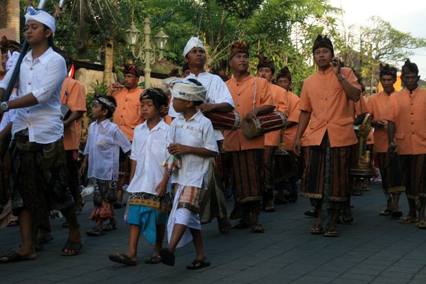 Cérémonie à Ubud. Bali.