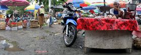 Marché Balinais après la pluie.