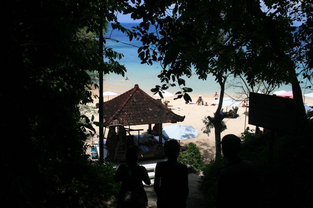 La plage de Padang Padang à Bali