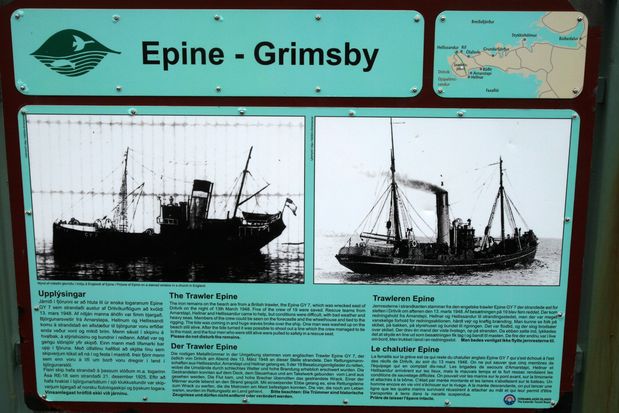 Explications sur l'épave Epine à Djúpalónssandur