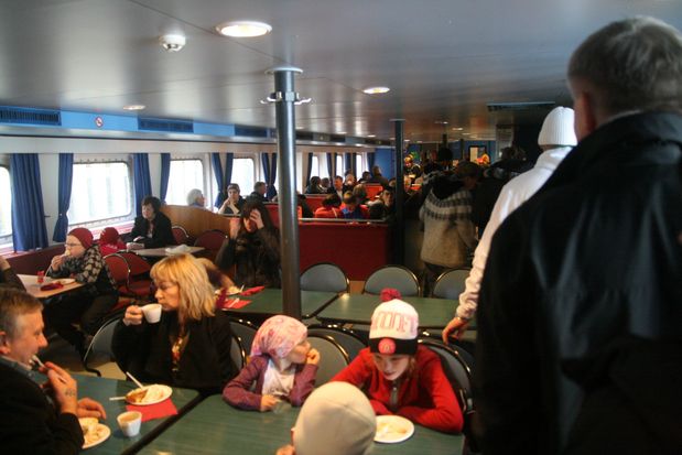 Dans le ferry de Stykkishólmur.