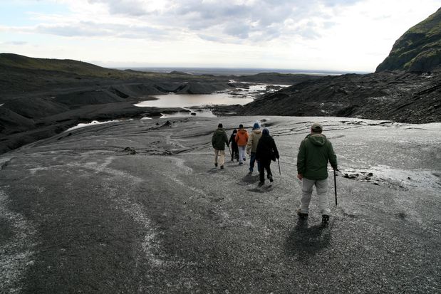 Sur le glacier Falljokull