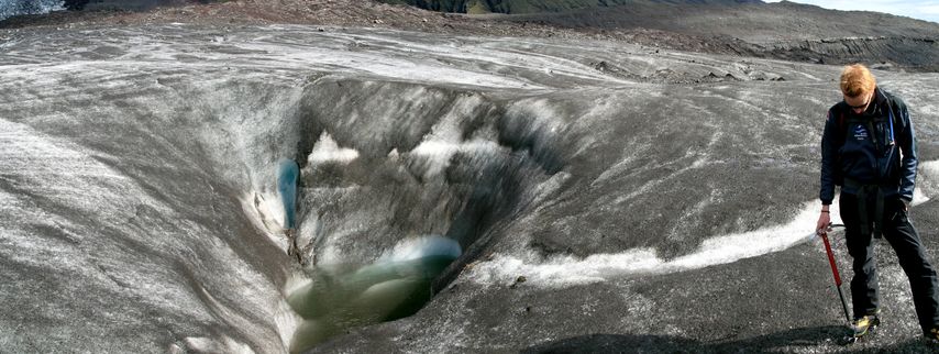 Sur le glacier Falljokull