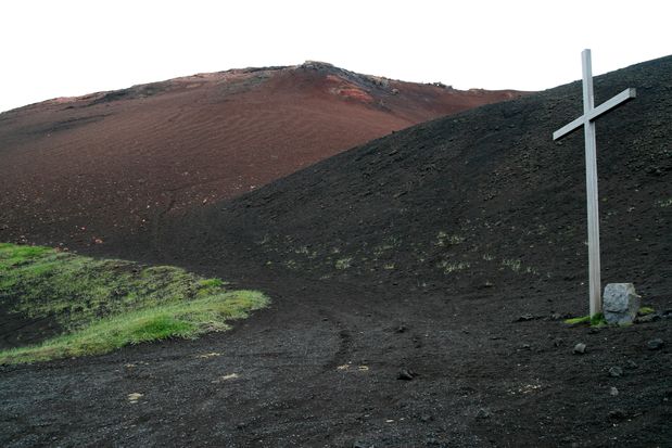 Les volcans Eldfell et Helgafell