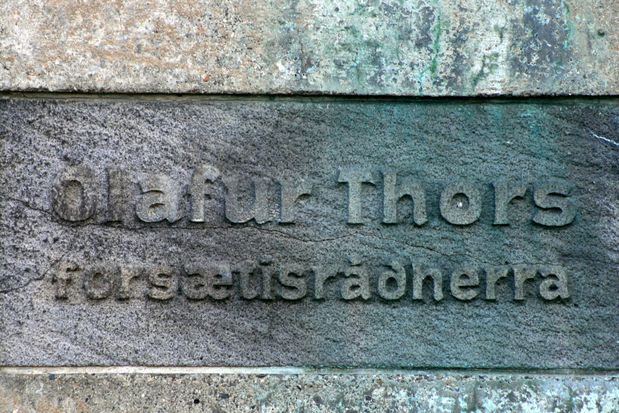 Ólafur Thors (1892-1964), ancien premier ministre islandais (Etang Tjörnin. Reykjavik)